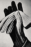 Crocheted Two-Tone Ladies' Gloves