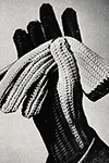Crocheted Two-Tone Ladies' Gloves