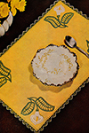 Table Doily in Crocheted Embroidery