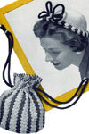 Black &amp; White Striped Bag