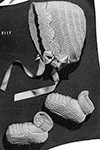 Curly Locks Bonnet and Bootees Set