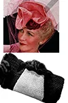 Pink and Maroon Hat and Bag Set