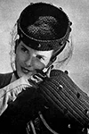 Paillette Trimmed Hat and Muff Set