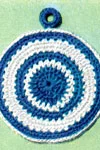 Blue and White Potholder