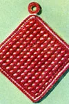 White Dot Potholder