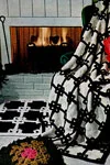 Black & White Afghan & Rug