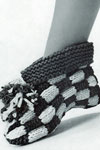 Let's Play Checkers Cuff Slipper