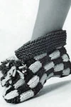 Let's Play Checkers Cuff Slipper