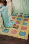 The Blue and Pink Block Rug