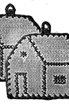 Cross Stitched Cottage Pot Holder
