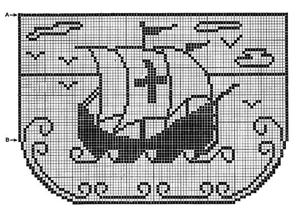 Caravel Chair Set Pattern #S-955 chart 2