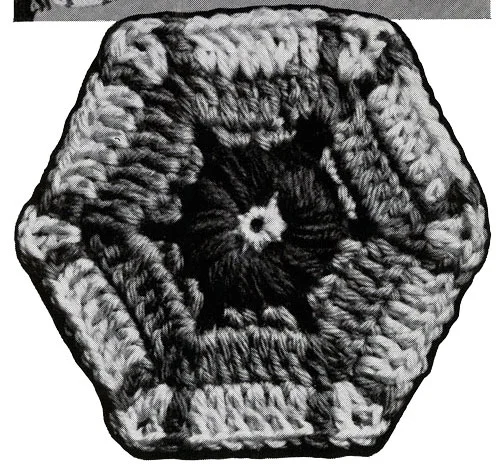 Lazy Daisy Afghan Pattern motif