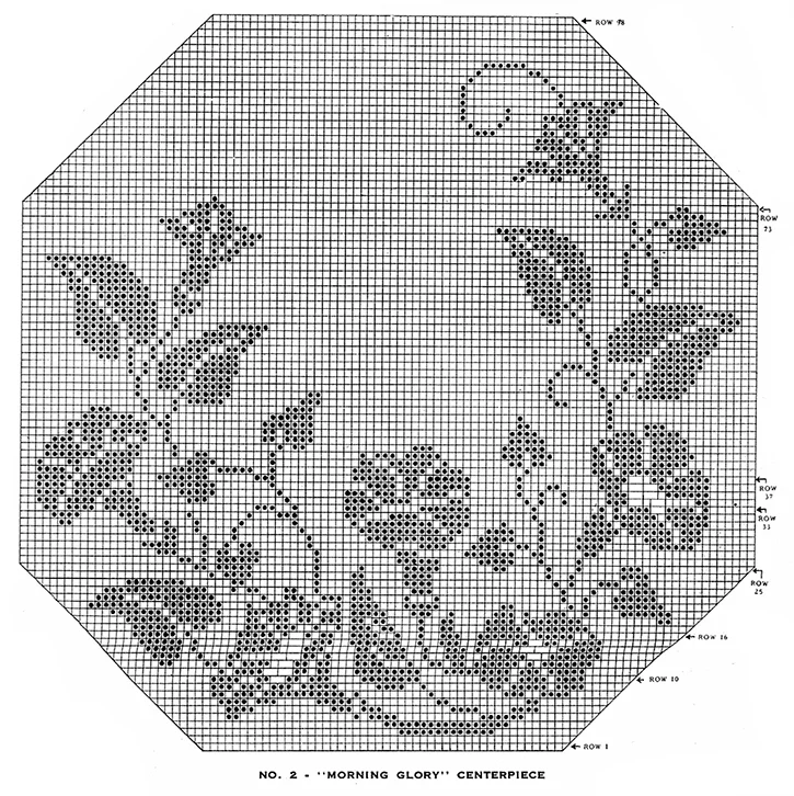 Morning Glory Centerpiece Pattern #2 chart