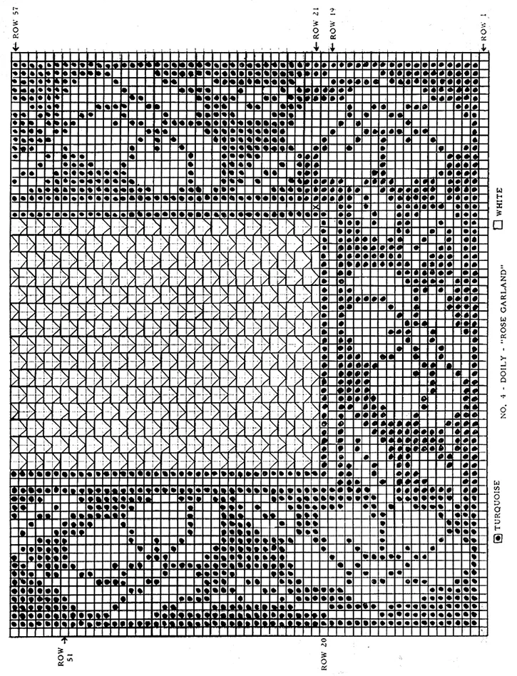 Rose Garland Doily Pattern #4 chart