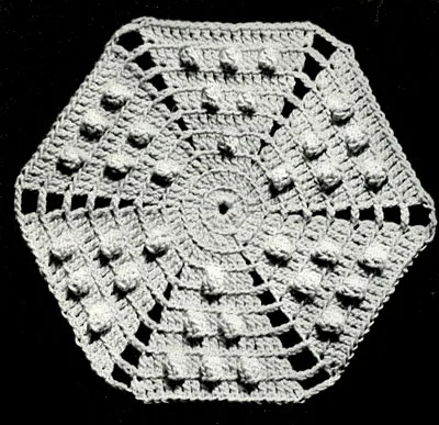 Swedish Popcorn Bedspread Pattern Square