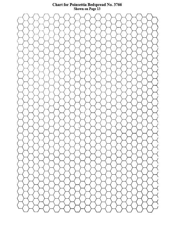 Poinsettia Bedspread Pattern chart b