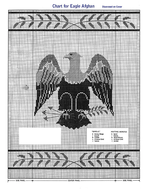 The Eagle Afghan Pattern chart