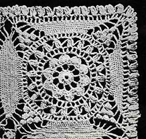 Cathedral Window Tablecloth Pattern motif