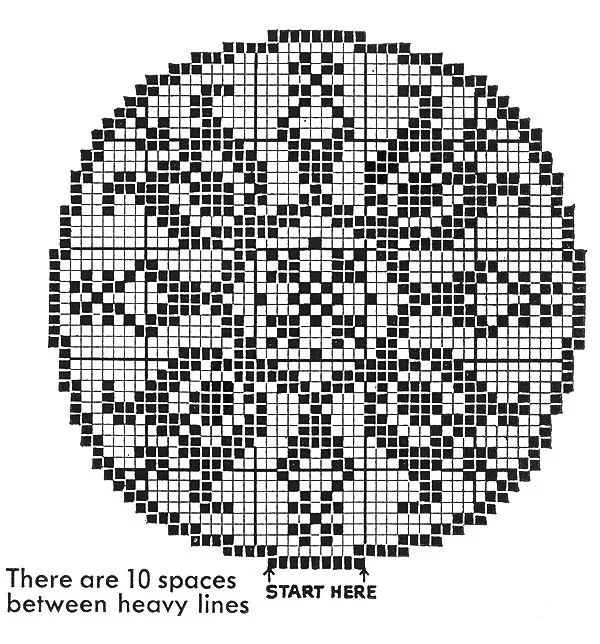 Filet Doily Pattern #3-54