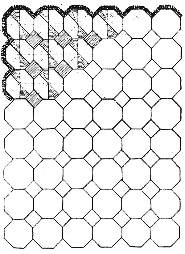Cartwheel Afghan Pattern #638 chart