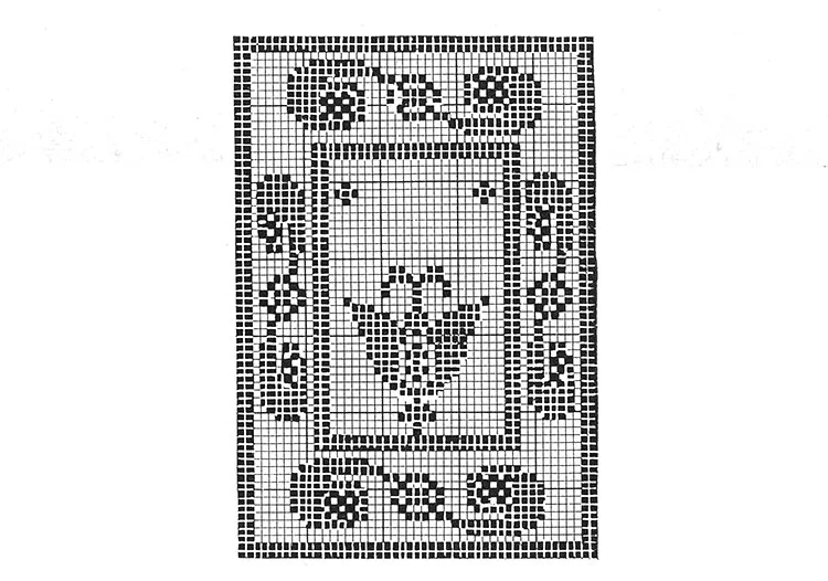 Bird and Flower Chair Set Pattern #7087 chart 2