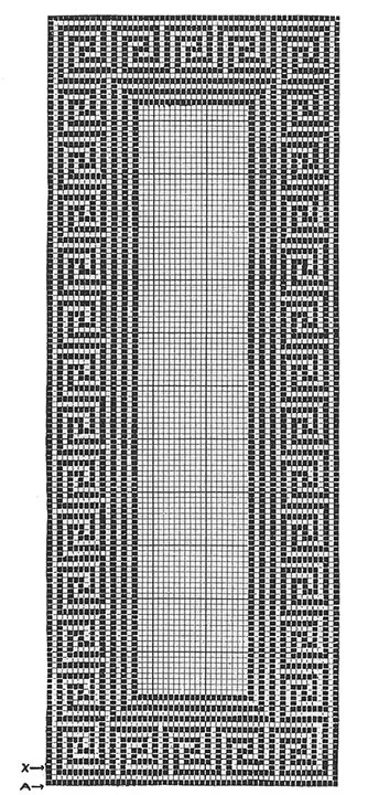 Greek Key Runner Pattern #7120 chart