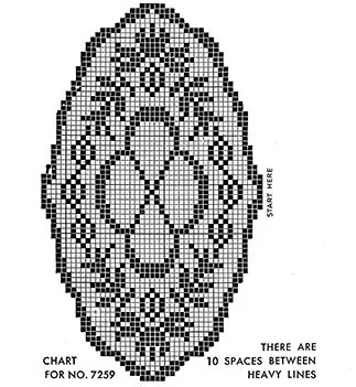 Bread Tray Doily Pattern #7259 chart