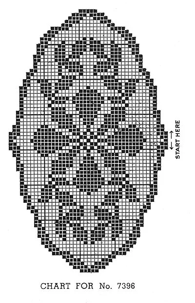 Bread Tray Doily Pattern #7396 chart