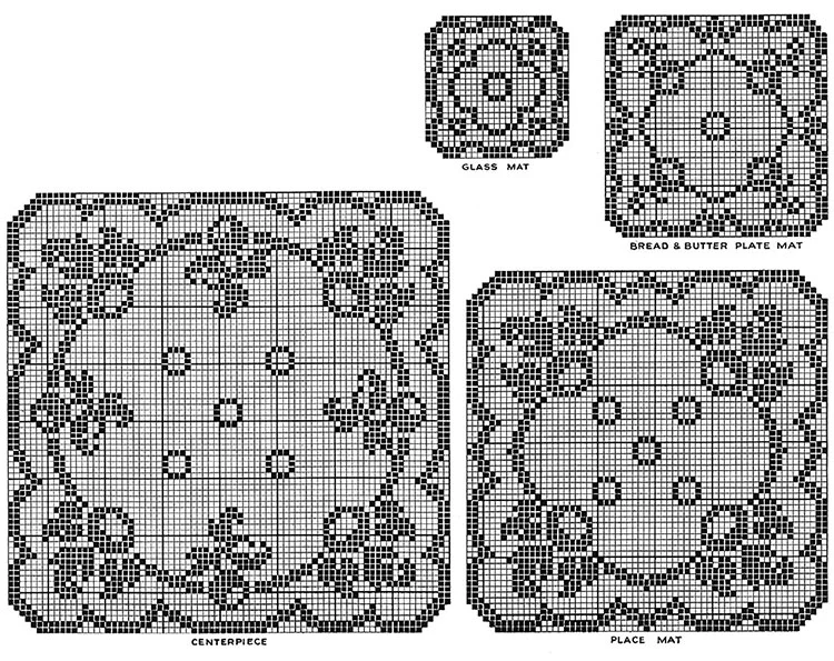 Chatelaine Luncheon Set Pattern #7563 chart