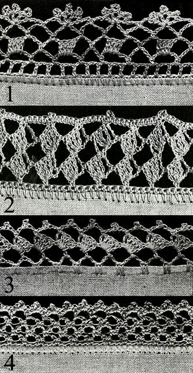 Colorful Towel Edgings Pattern #1-#4 swatch