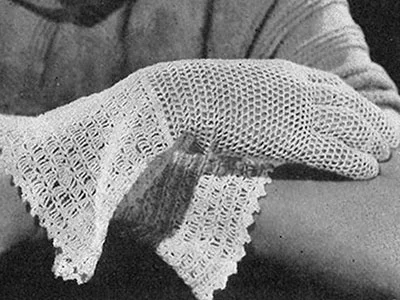 Mesh Glove with Open Gauntlet Cuff Pattern #251