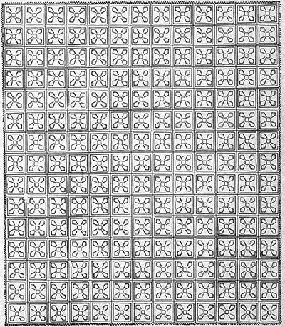 Windmill Bedspread Pattern #203 chart