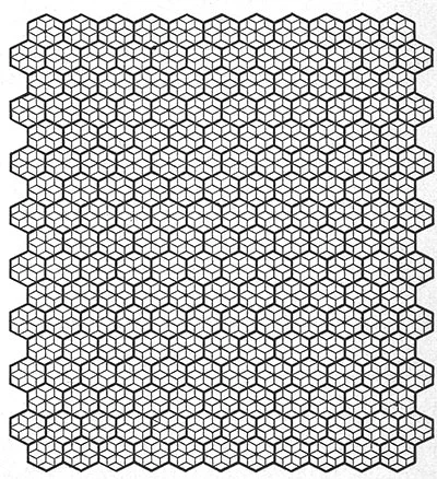 Six Pointed Star Bedspread Pattern #210 chart