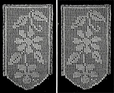 Antimacassar in Filet Crochet Pattern #64