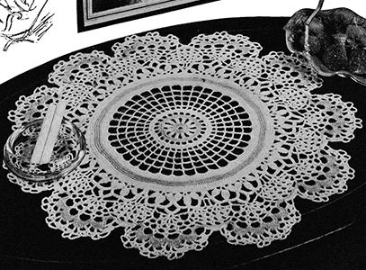 Spider Web Lace Doily Pattern #4503 