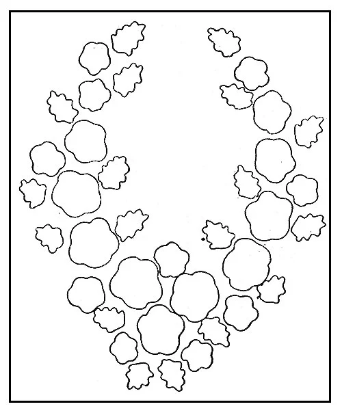 Victoriana Rose Wreath Afghan Pattern #5202 chart