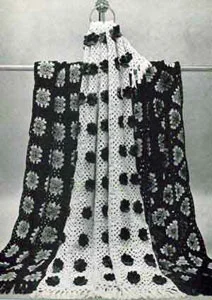 3 Way Modern Mt Vernon Floral Afghan Pattern #722-13B