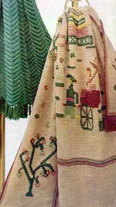Chinese Screen Afghan Pattern #722-6