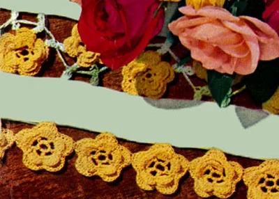 Rose Luncheon Mat Edging & Insertion Pattern