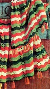 Crocheted Striped Afghan Pattern