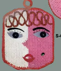 Funny Face Pot Holder Pattern #S-692