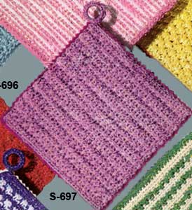 Shaded Purples Pot Holder Pattern #S-697