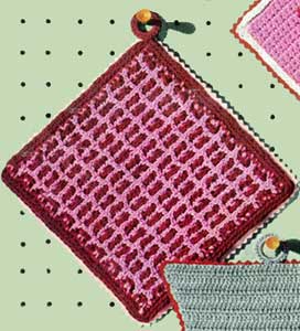 Woven Plaid Pot Holder Pattern #S-704