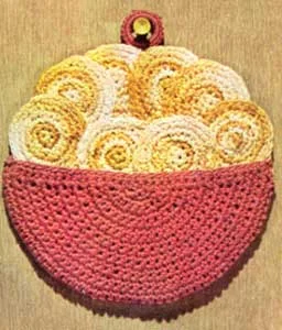 Bowl of Peaches Pot Holder Pattern #S-718