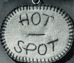 Hot Spot Potholder Pattern #9354