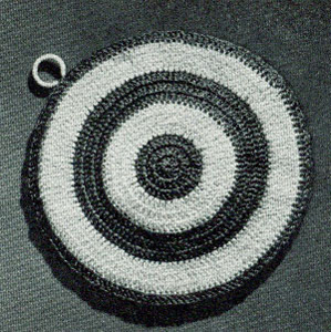 Striped Circle Potholder Pattern #9360