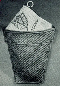 Flower Pot Potholder Pattern #9377