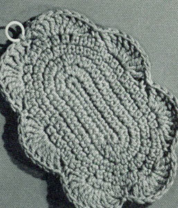Scallop Potholder Pattern #9388