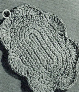 Scallop Potholder Pattern #9388