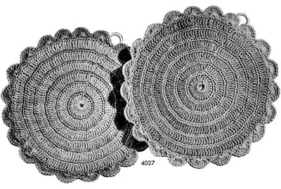 Pot Holders Pattern #4027